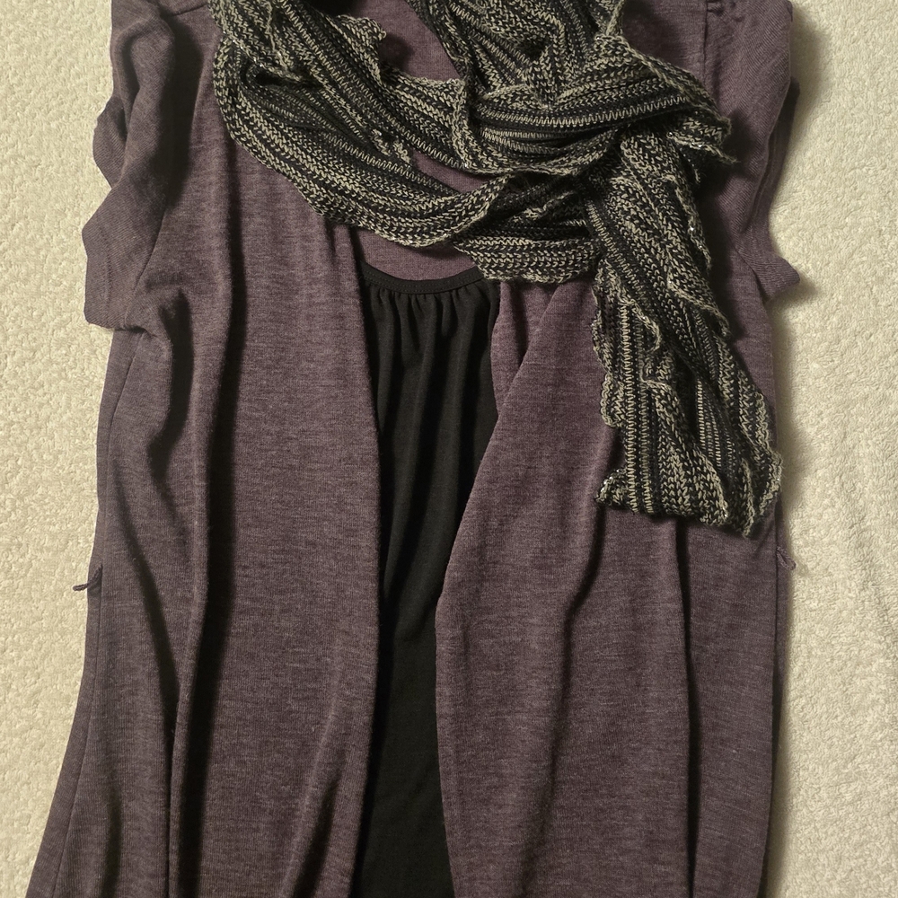 HeartSoul Heathered Purple Knit Top